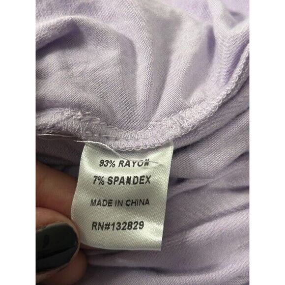 Superdown Erika Womens Dress Plunging Neckline High Slit Lavender Size L NWT - Picture 10 of 12